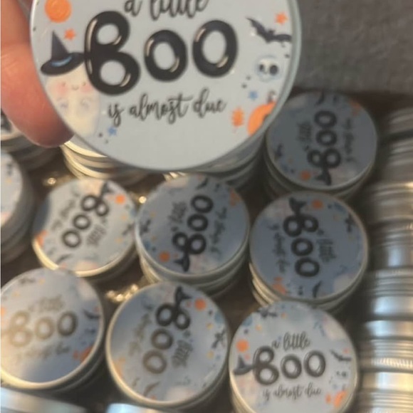 Halloween Themed Tin candels  Containers - Picture 2 of 3